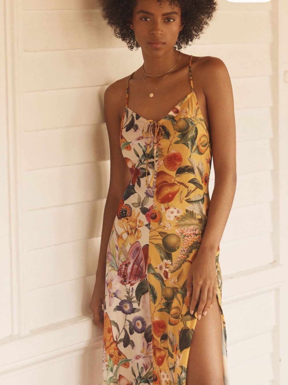 Anthropologie Floral Slip Midi Dress in Multi - Picture 3 of 12